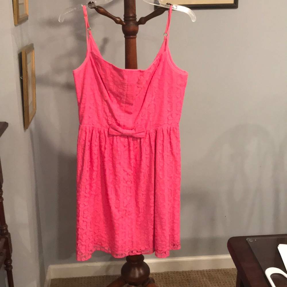 Neon pink lace Lily Pulitzer dress